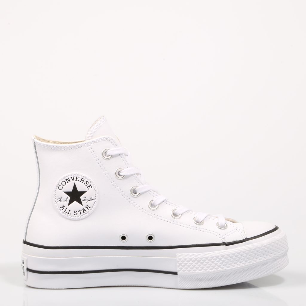 converse plataforma piel